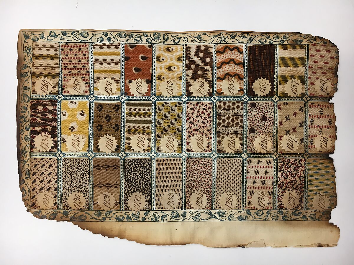 Textile Sample Book, Paper, cotton, British, Manchester