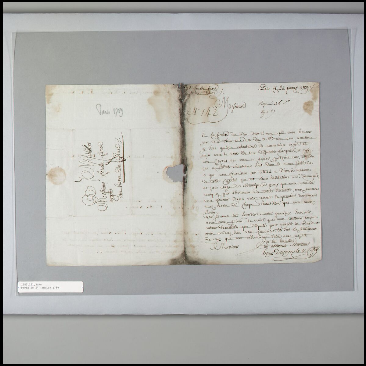Letter, French