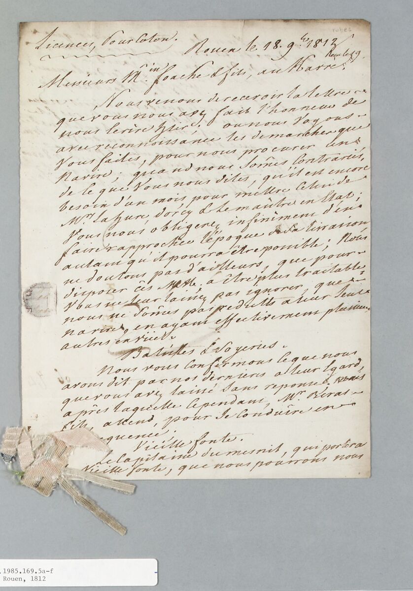 Letter, French