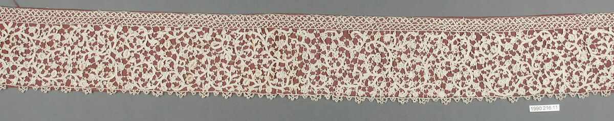 Edging, Linen, needle lace, Italian