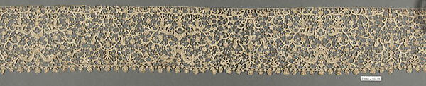 Edging, Workshop of Burano Lace School, Cotton, needle lace, Italian, Burano 