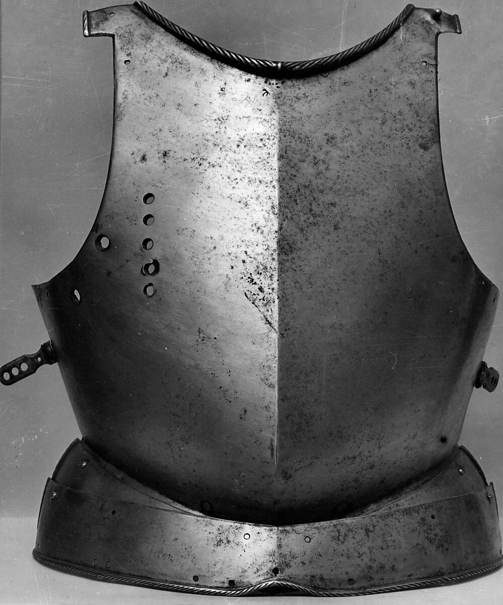 Breastplate, Steel, leather, German 