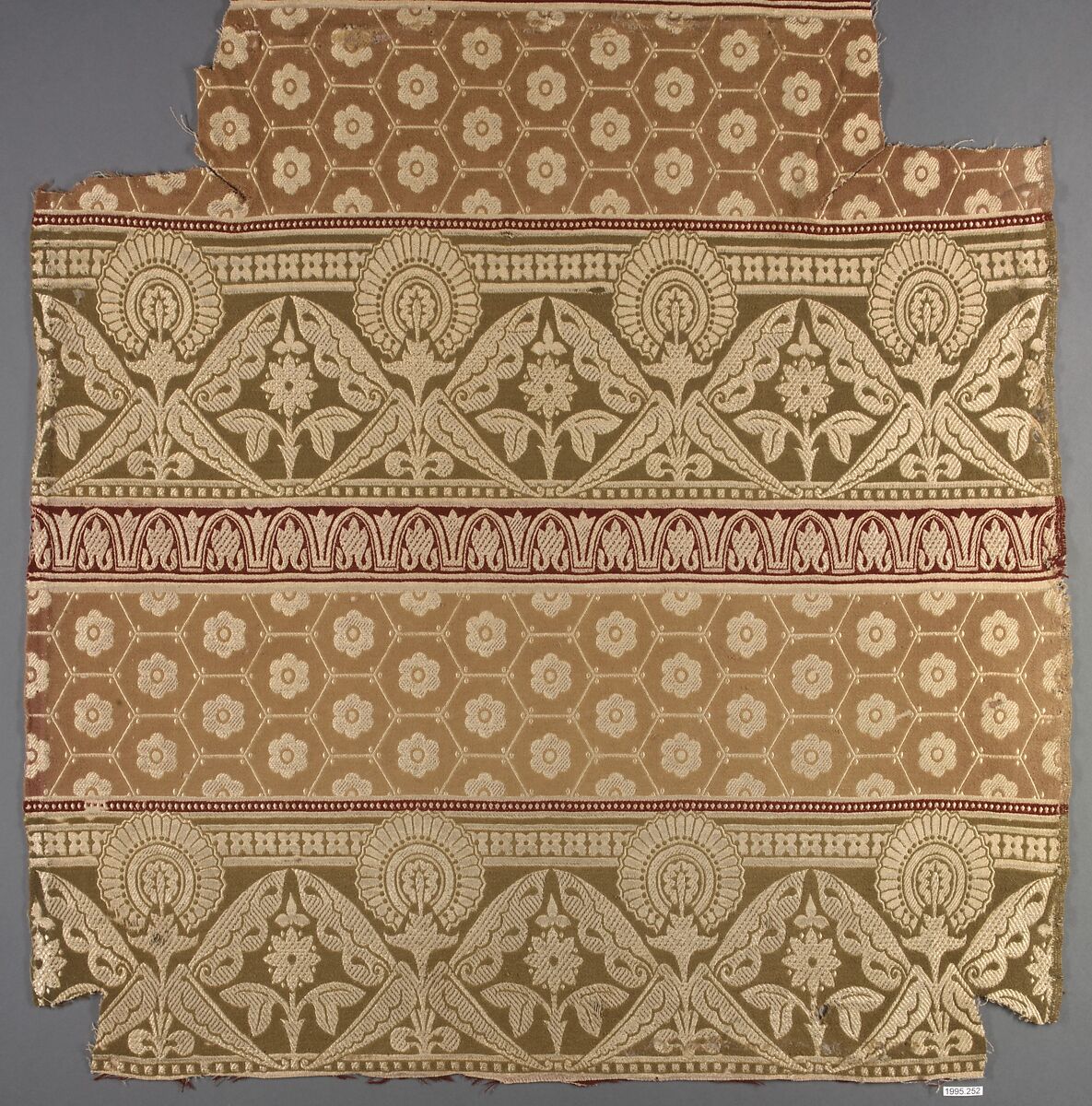 Piece, Christopher Dresser (British, Glasgow, Scotland 1834–1904 Mulhouse), Wool and silk, British, Halifax 