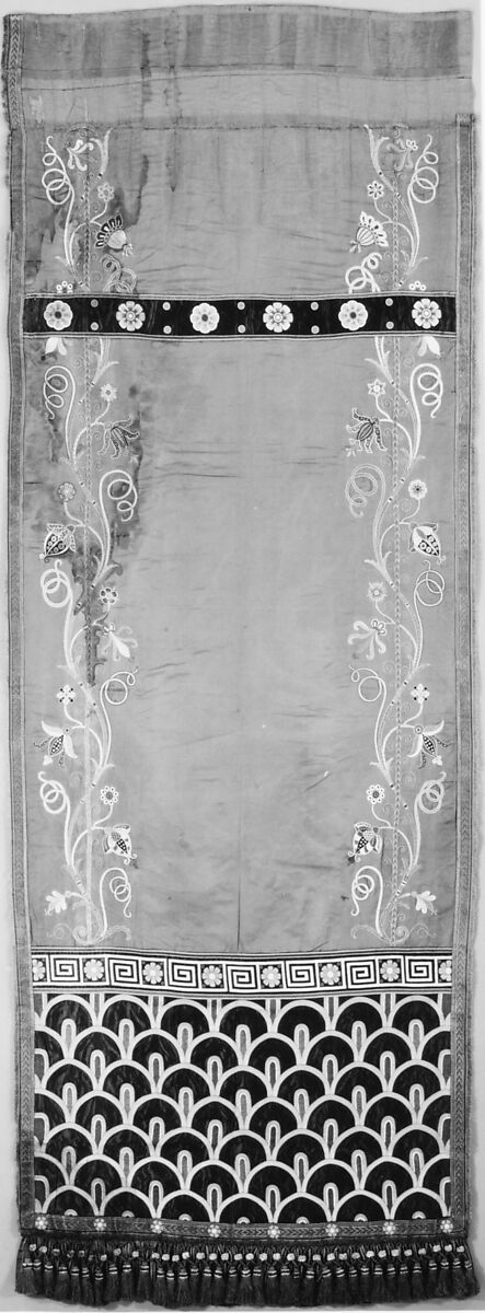 Curtain, Sir Lawrence Alma-Tadema (British (born The Netherlands), Dronrijp 1836–1912 Wiesbaden), Silk, British