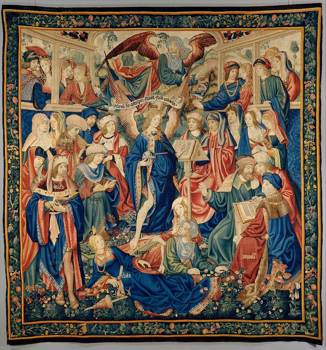 The Family Outing From Medieval Tapestry Counted Cross Stitch Pattern