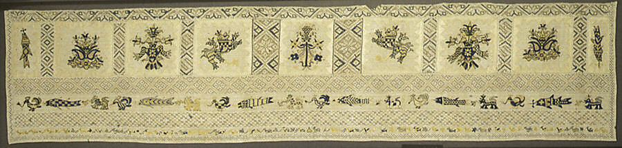 Portion of a cover, Linen, silk, Greek
