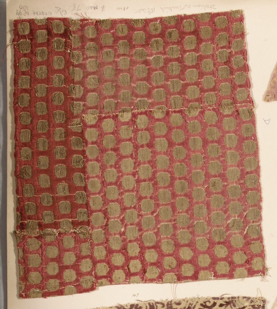 Fragments of velvet, Silk and metal thread, Iranian, probably Tabriz