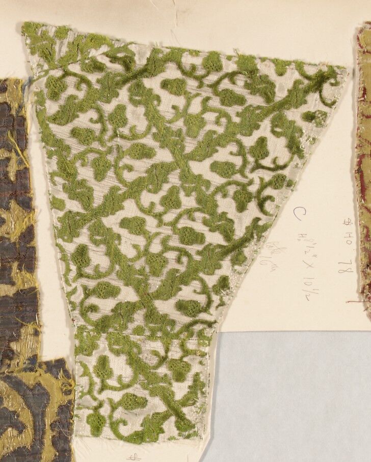 Fragment, Silk, metal thread, Italian, Venice