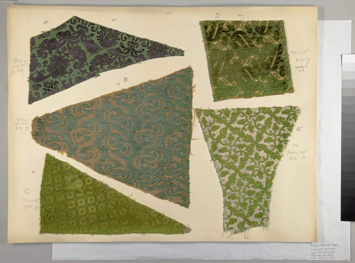 Fragment, Silk, metal thread, Italian, Venice