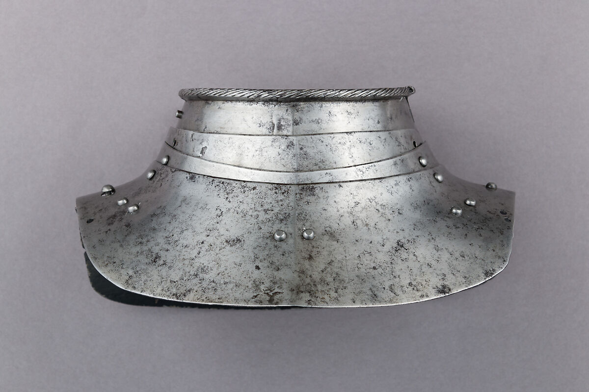 Gorget, Steel, leather, German 