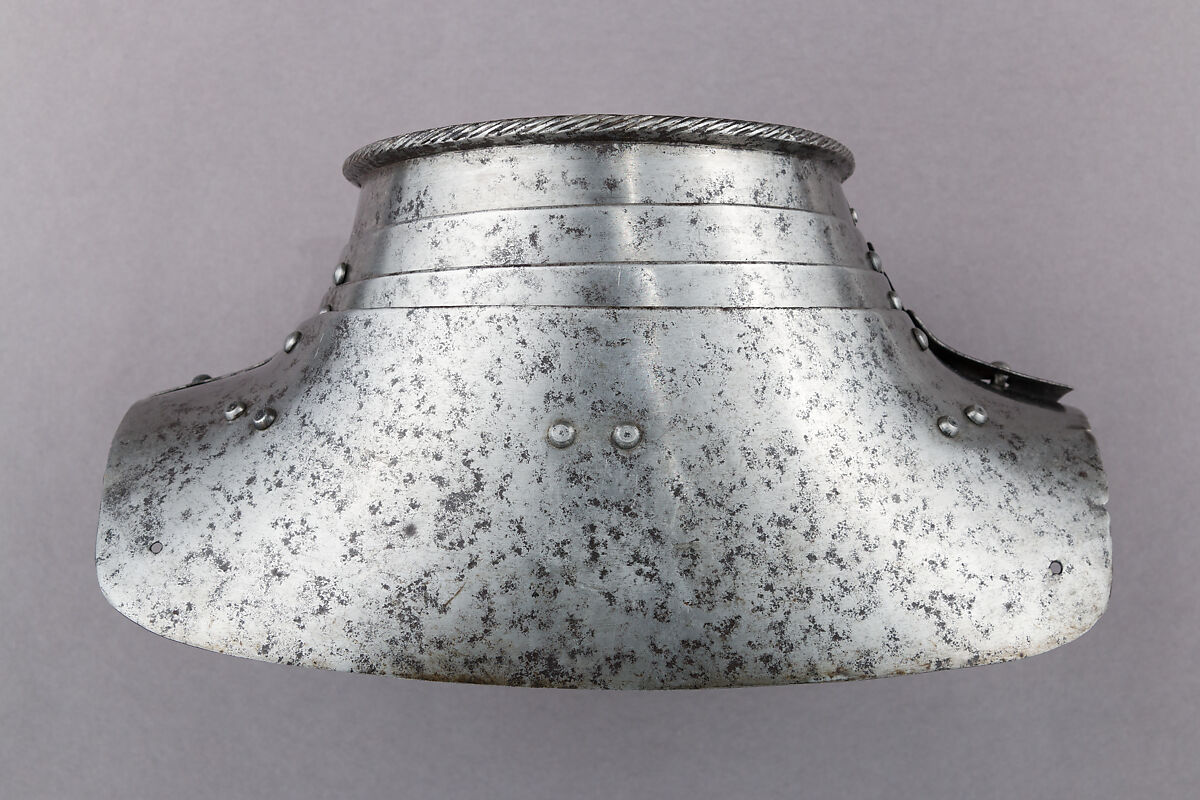 Gorget, Steel, leather, German