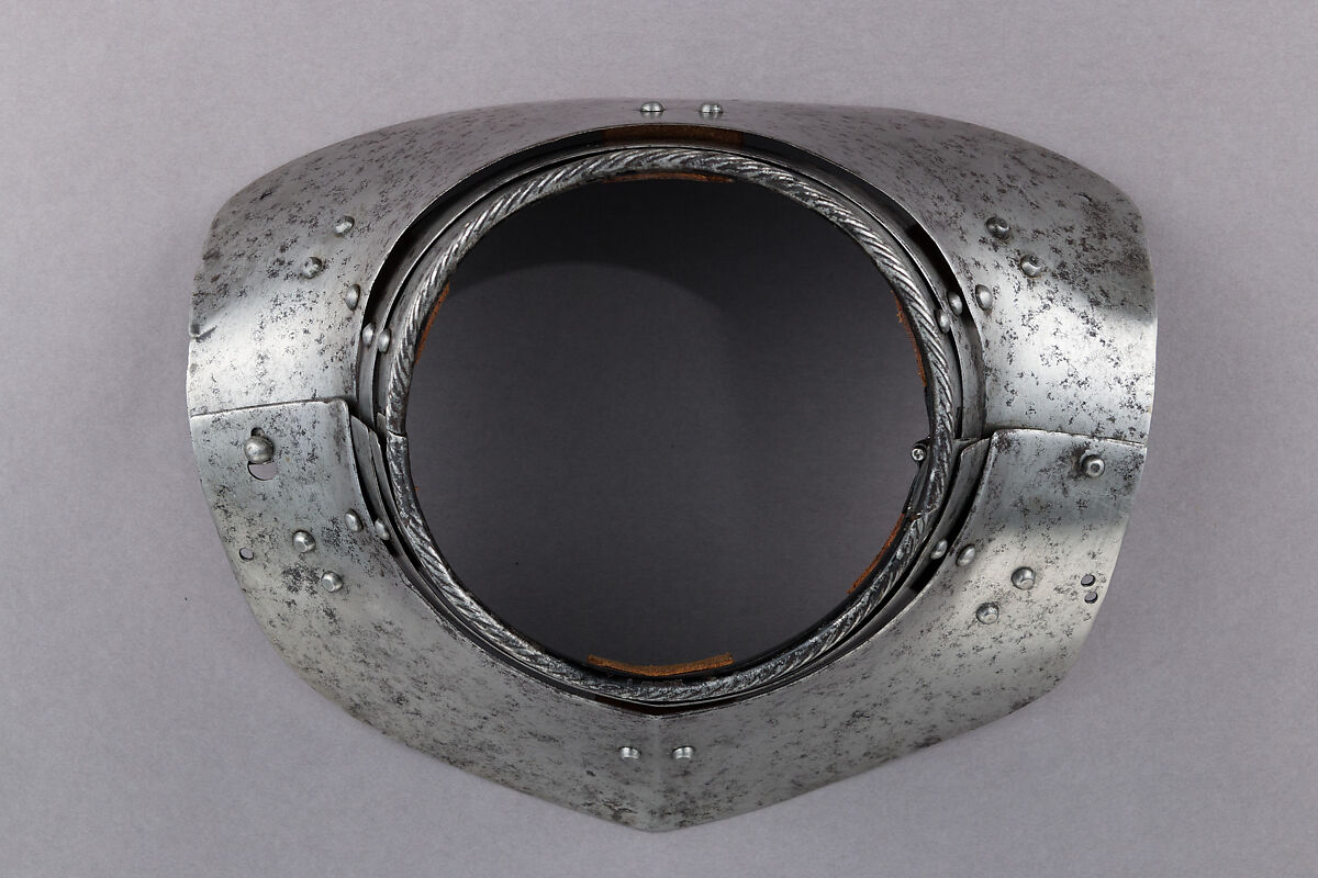 Gorget, Steel, leather, German