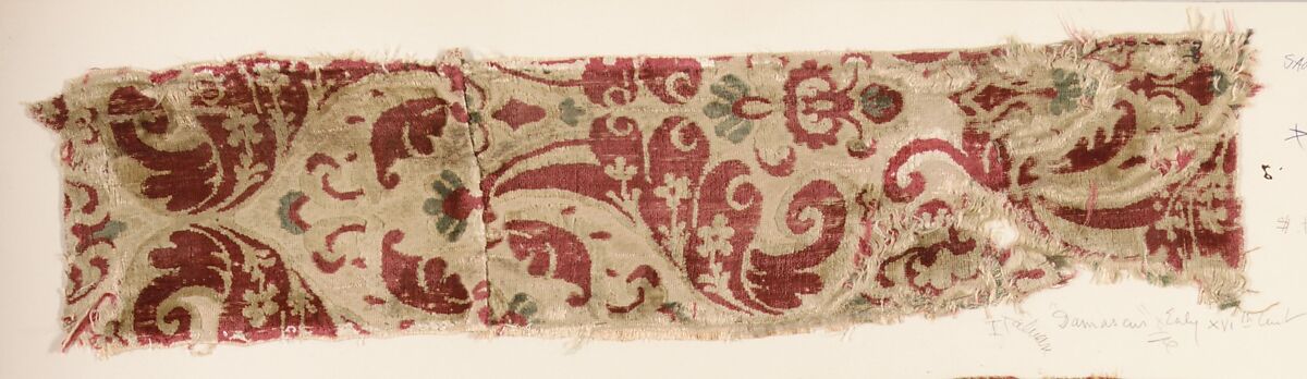 Fragment, Silk, probably Italian
