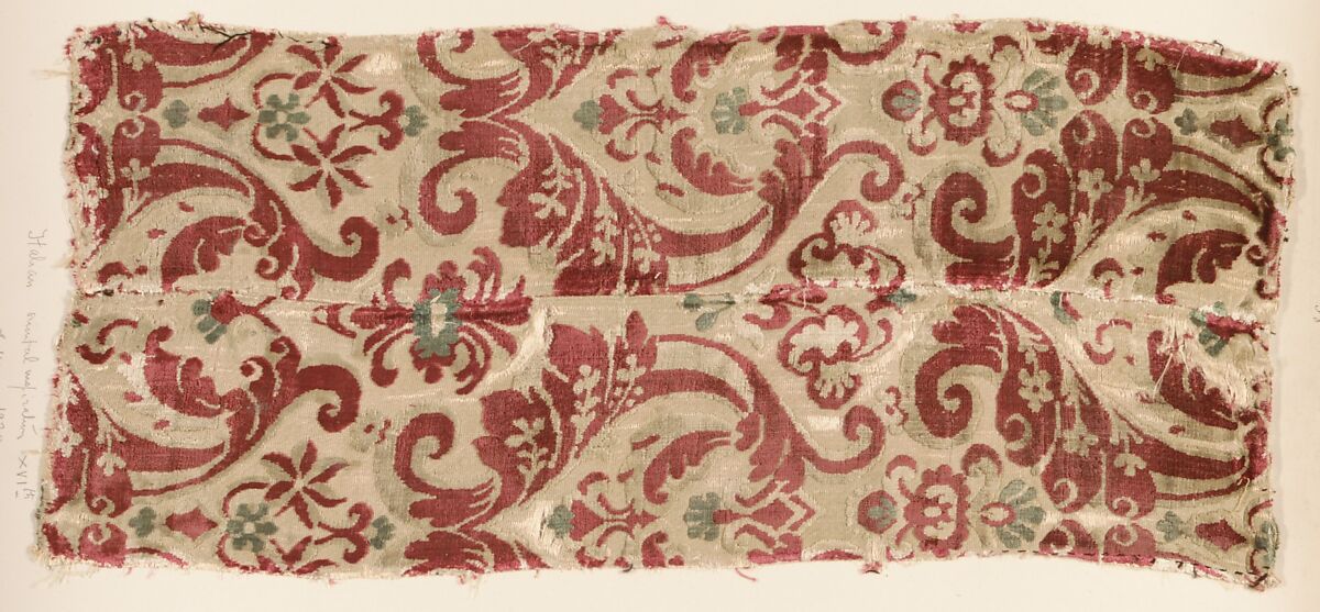 Fragment, Silk, probably Italian