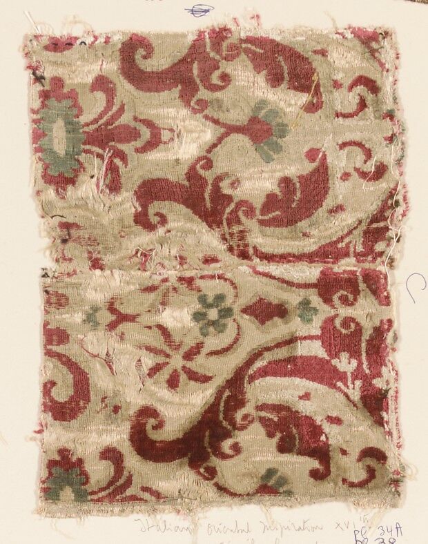 Fragment, Silk, probably Italian 