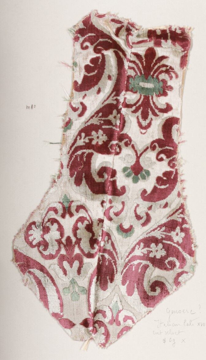 Fragment, Silk, probably Italian