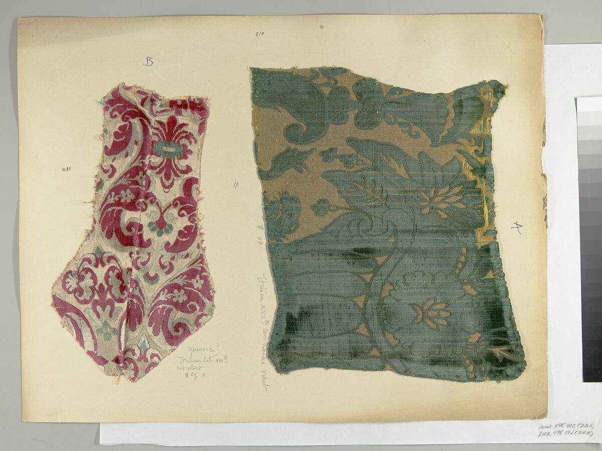 Fragment, Silk, probably Italian