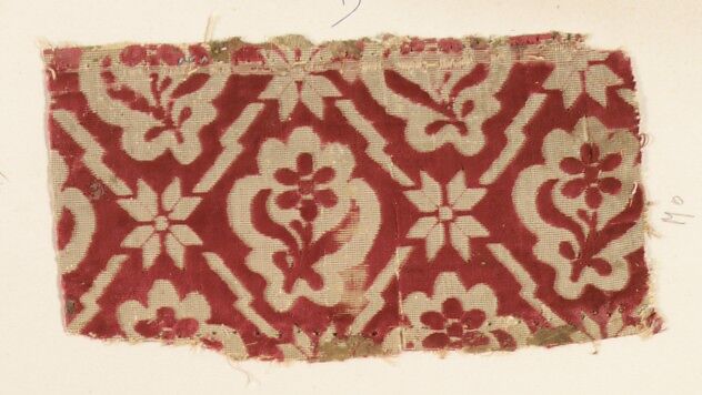Fragment, Silk, metal thread, Italian