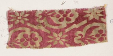 Fragment, Silk, metal thread, Italian 