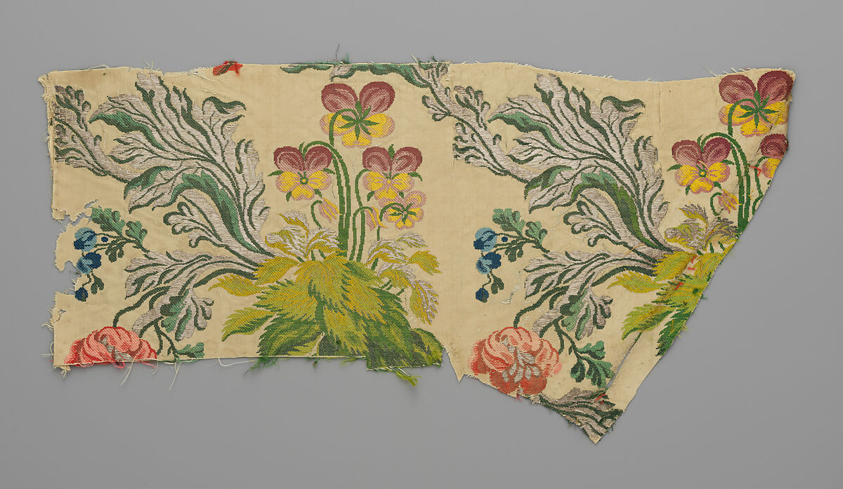 Fragment, Silk, metal thread, Italian, Venice or French