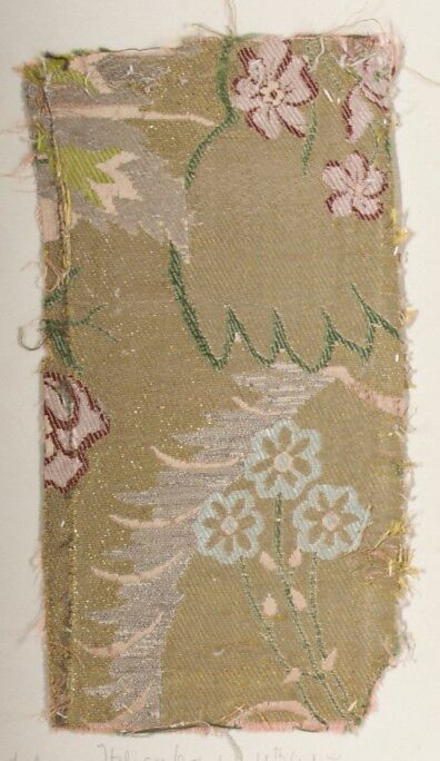 Fragment, Silk, metal thread, Italian