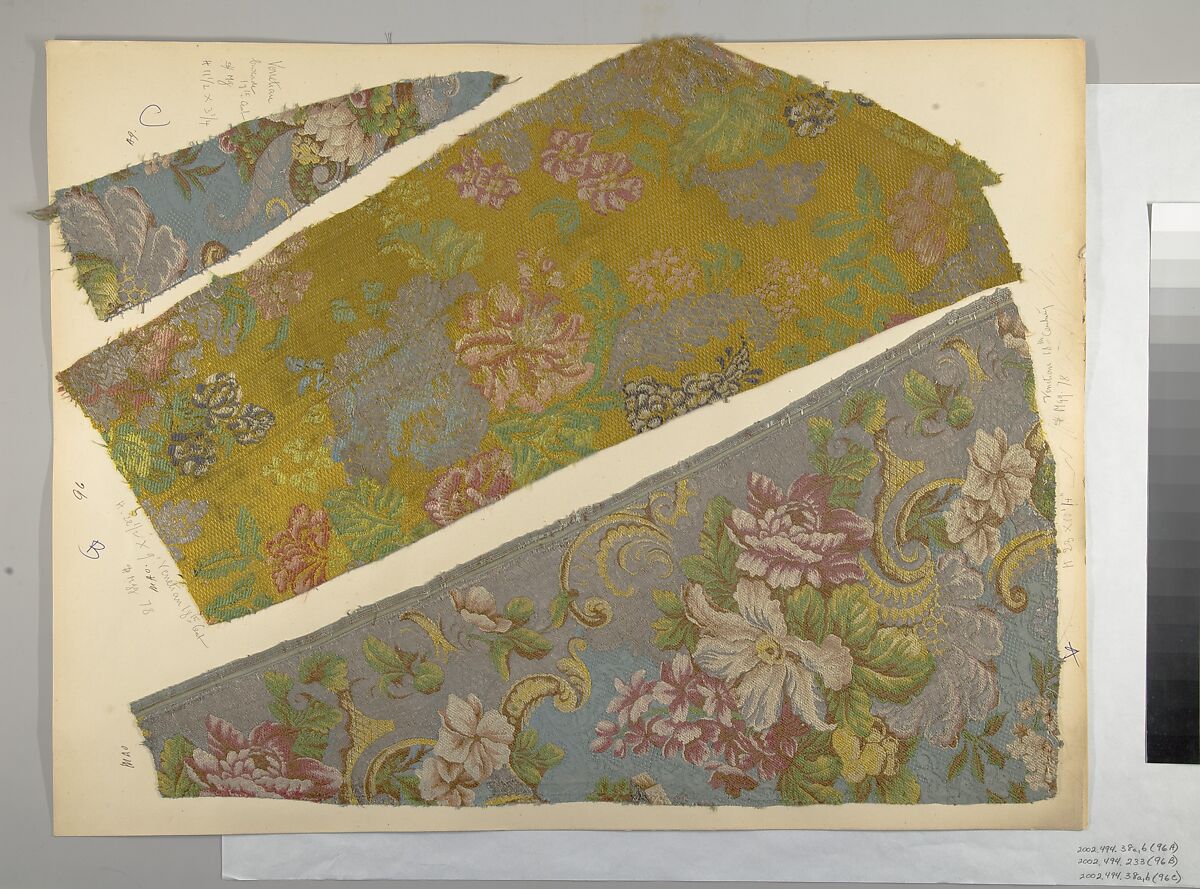 Fragment, Silk, metal thread, Italian