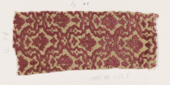 Fragment, Silk, metal thread, Italian