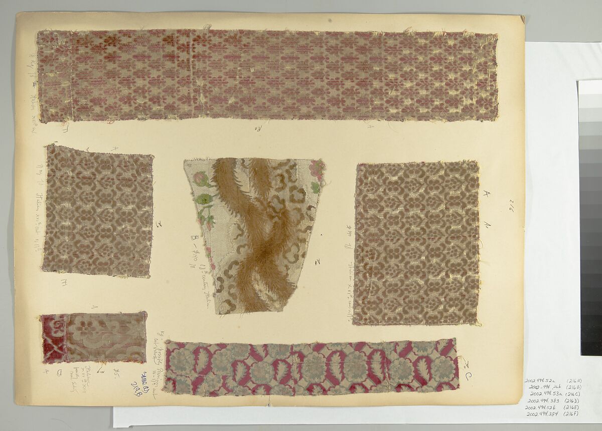 Fragment, Silk, metal thread, Italian