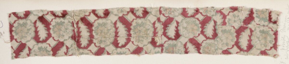 Fragment, Silk, metal thread, Italian
