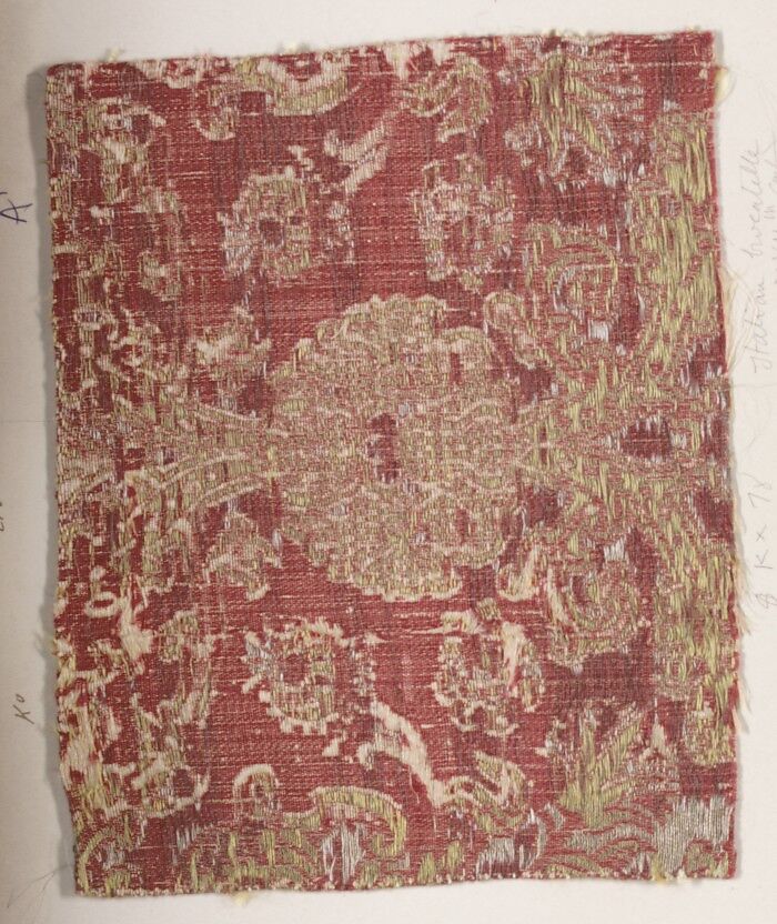 Fragment, Silk, metal thread, Italian
