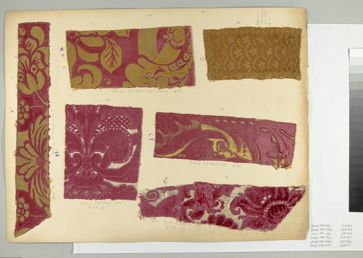 Fragment, Silk, metal thread, Italian