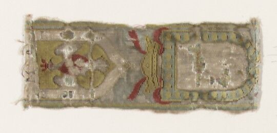 Fragment, Silk, metal thread, Italian