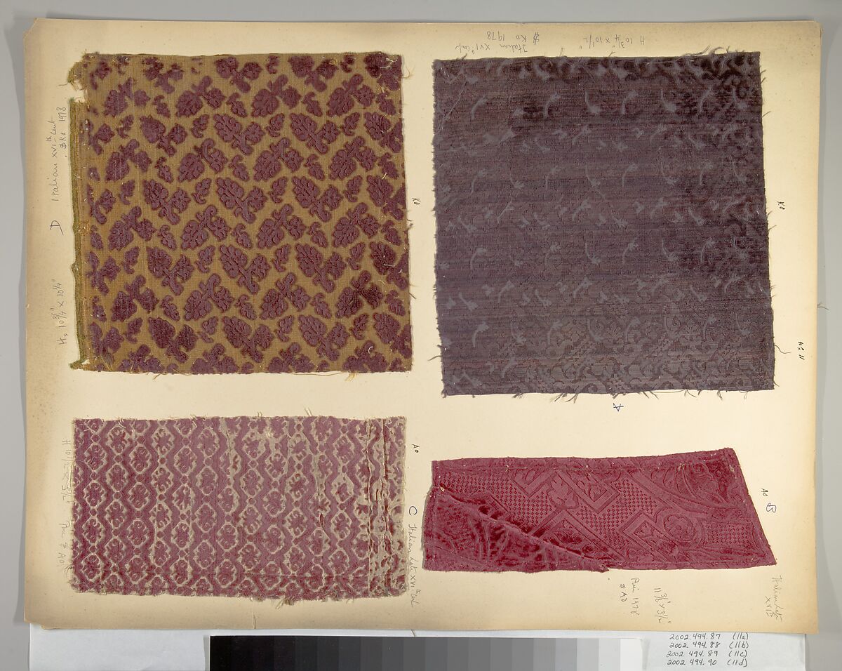 Fragment, Silk, metal thread, Italian