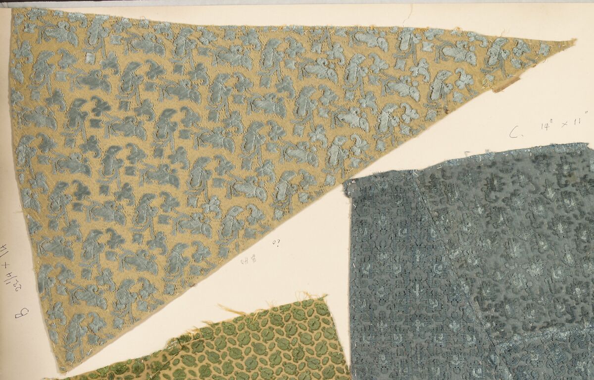 Fragment, Silk, metal thread, Italian 