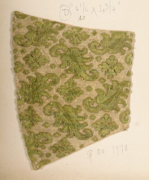 Fragment, Silk, metal thread, Italian 
