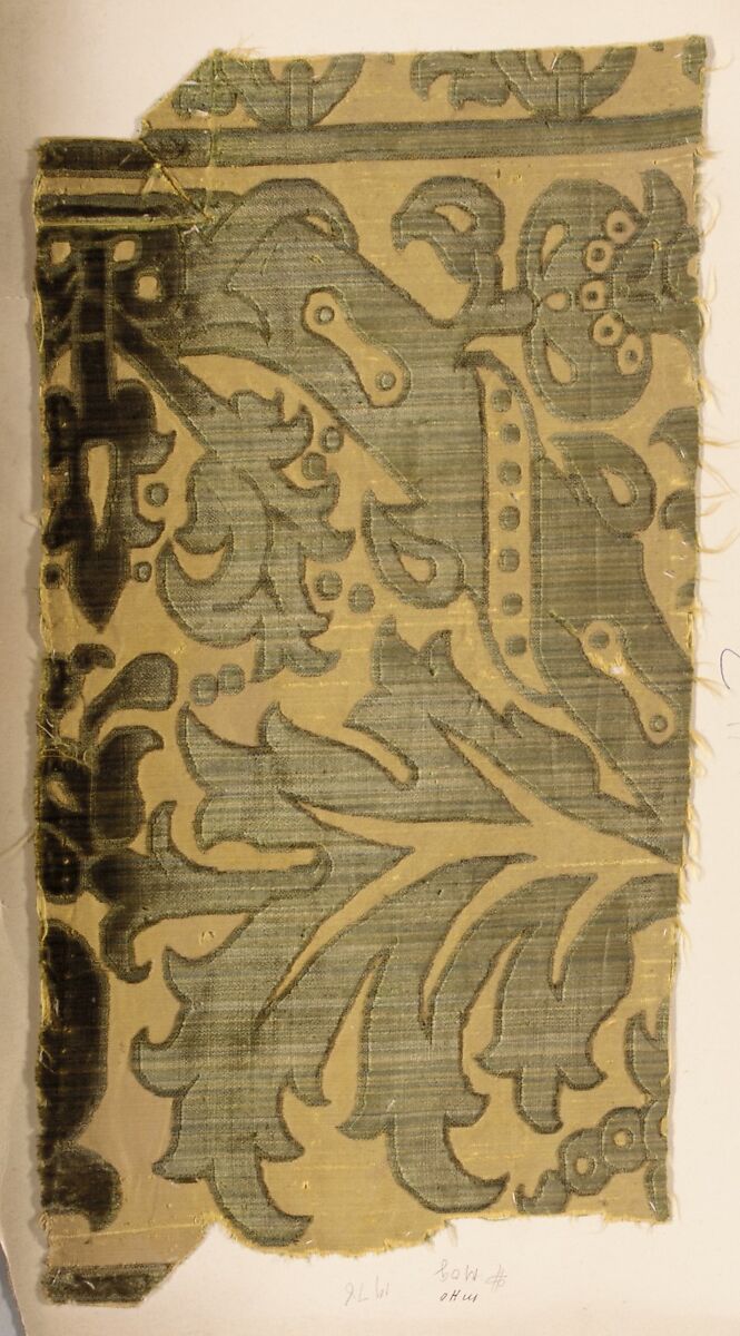 Fragment, Silk, Italian, Genoa 