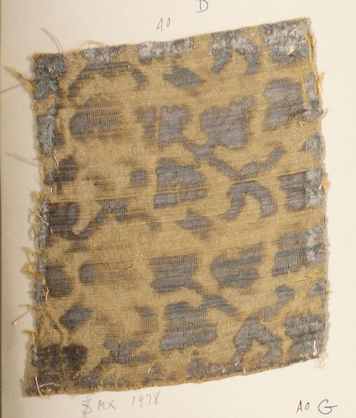 Fragment, Silk, metal thread, Italian 