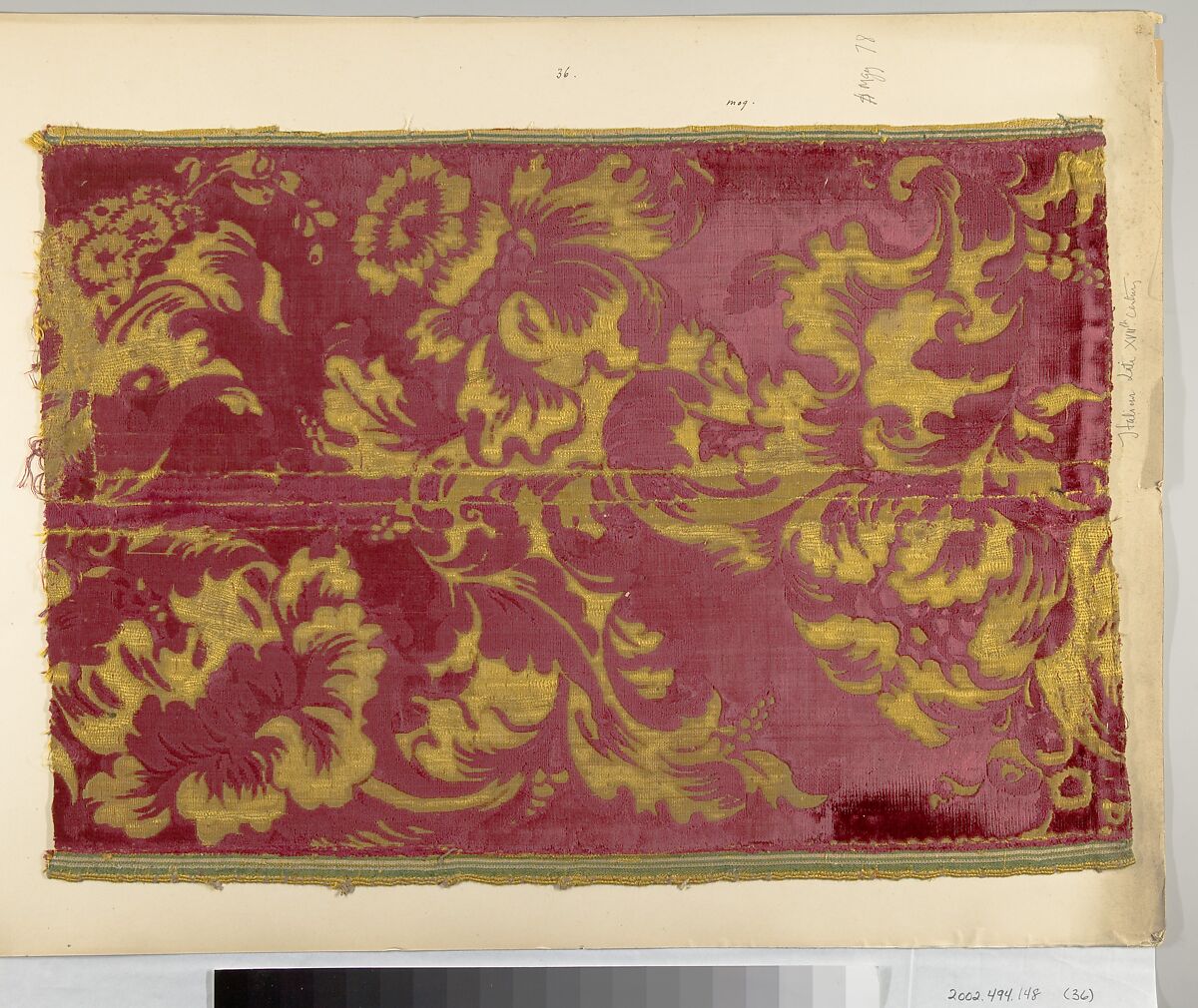 Fragment, Silk, Italian
