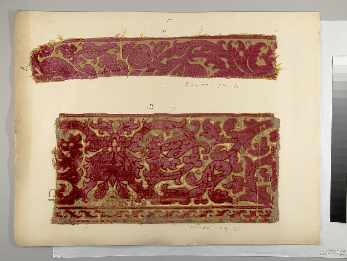 Fragment, Silk, Italian
