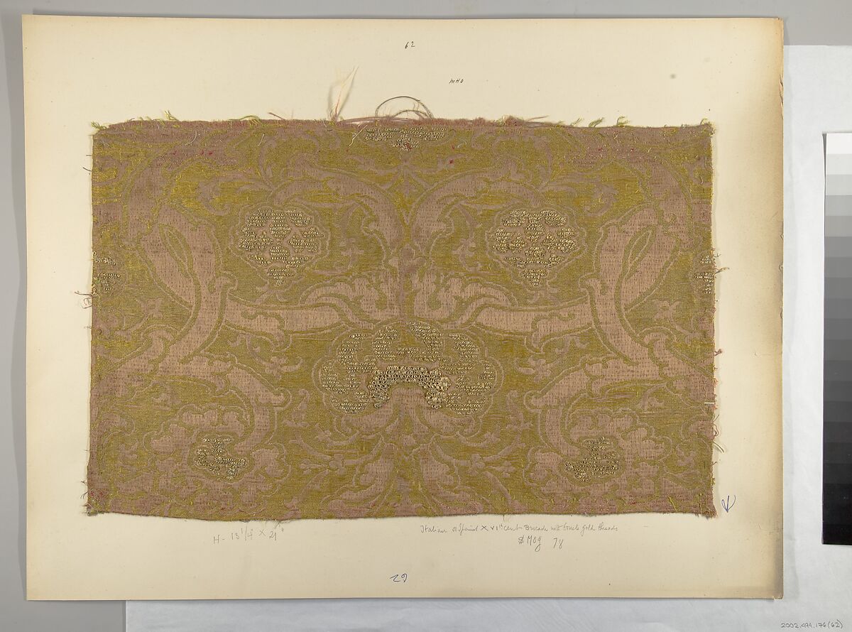 Fragment, Silk, metal thread, Italian or Spanish