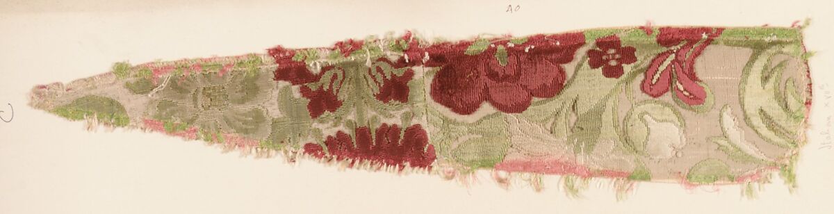 Fragment, Silk, metal thread, Italian 