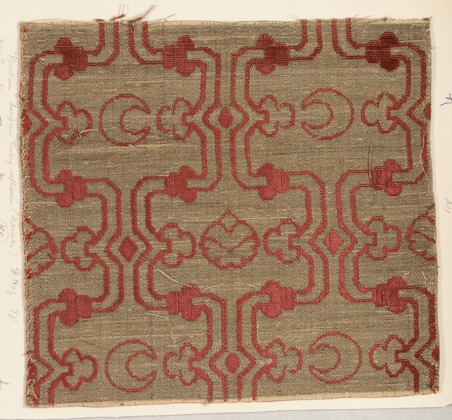 Fragment, Silk, metal thread, Italian, Venice or Turkish 