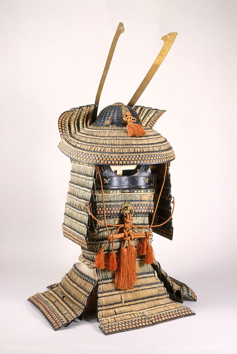Armor (<i>Yoroi</i>), Iron, leather, lacquer, silk, gilt copper, Japanese
