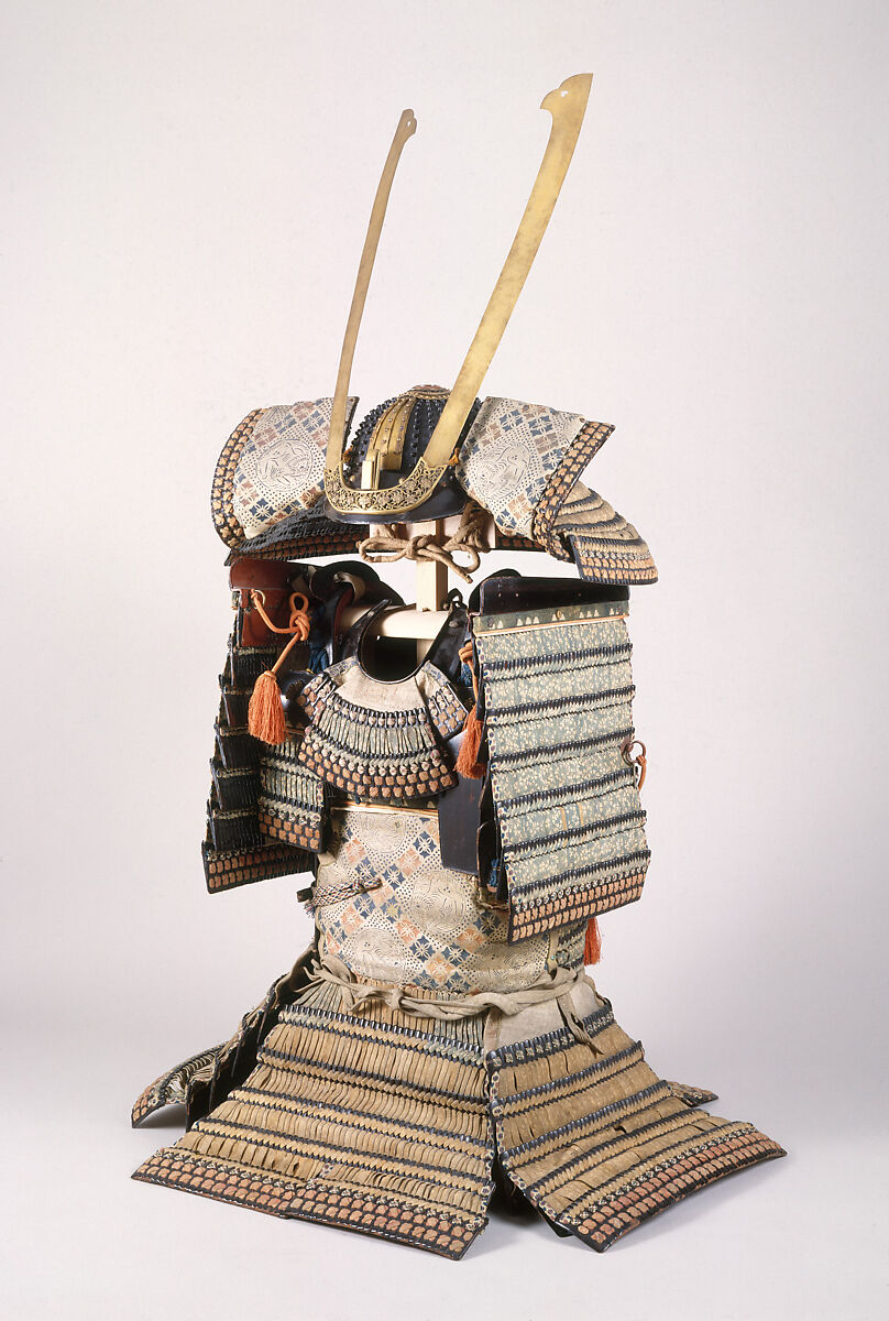 Armor (<i>Yoroi</i>), Iron, leather, lacquer, silk, gilt copper, Japanese