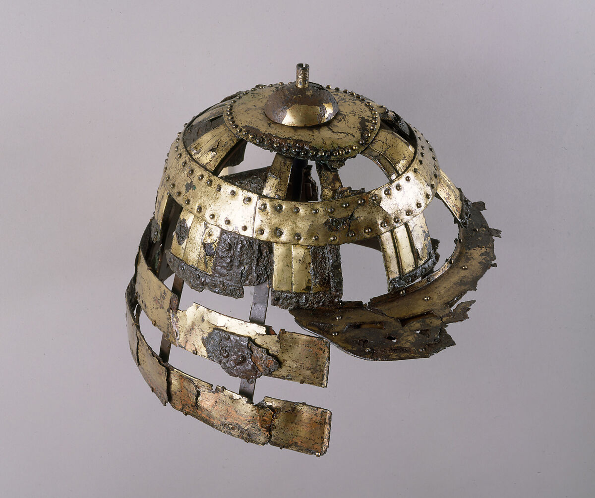 Helmet, Iron, copper, gold, Japanese