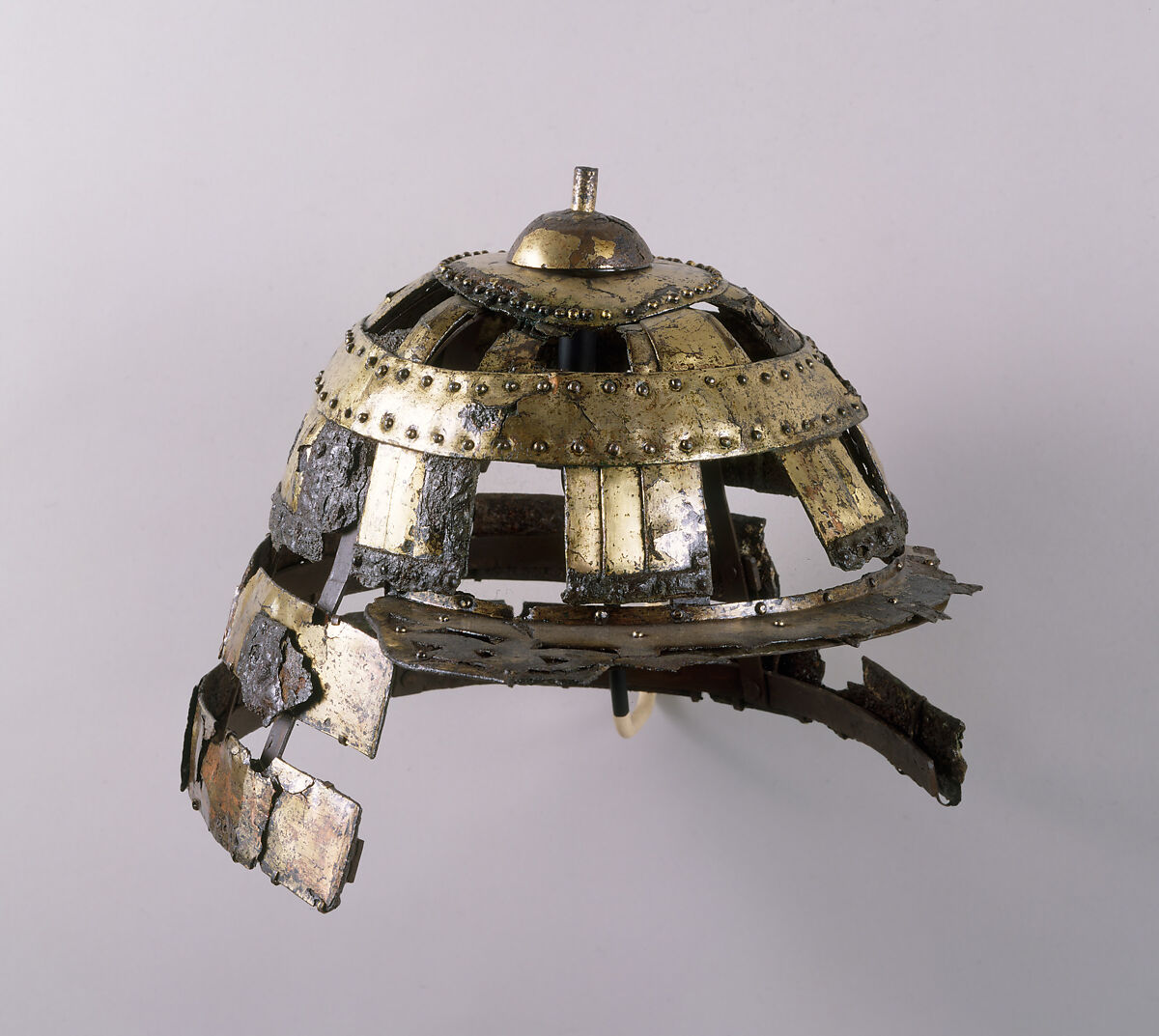 Helmet, Iron, copper, gold, Japanese