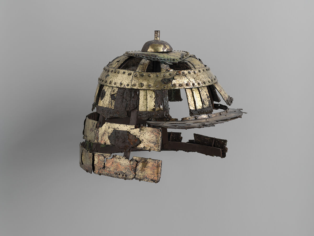 Helmet, Iron, copper, gold, Japanese