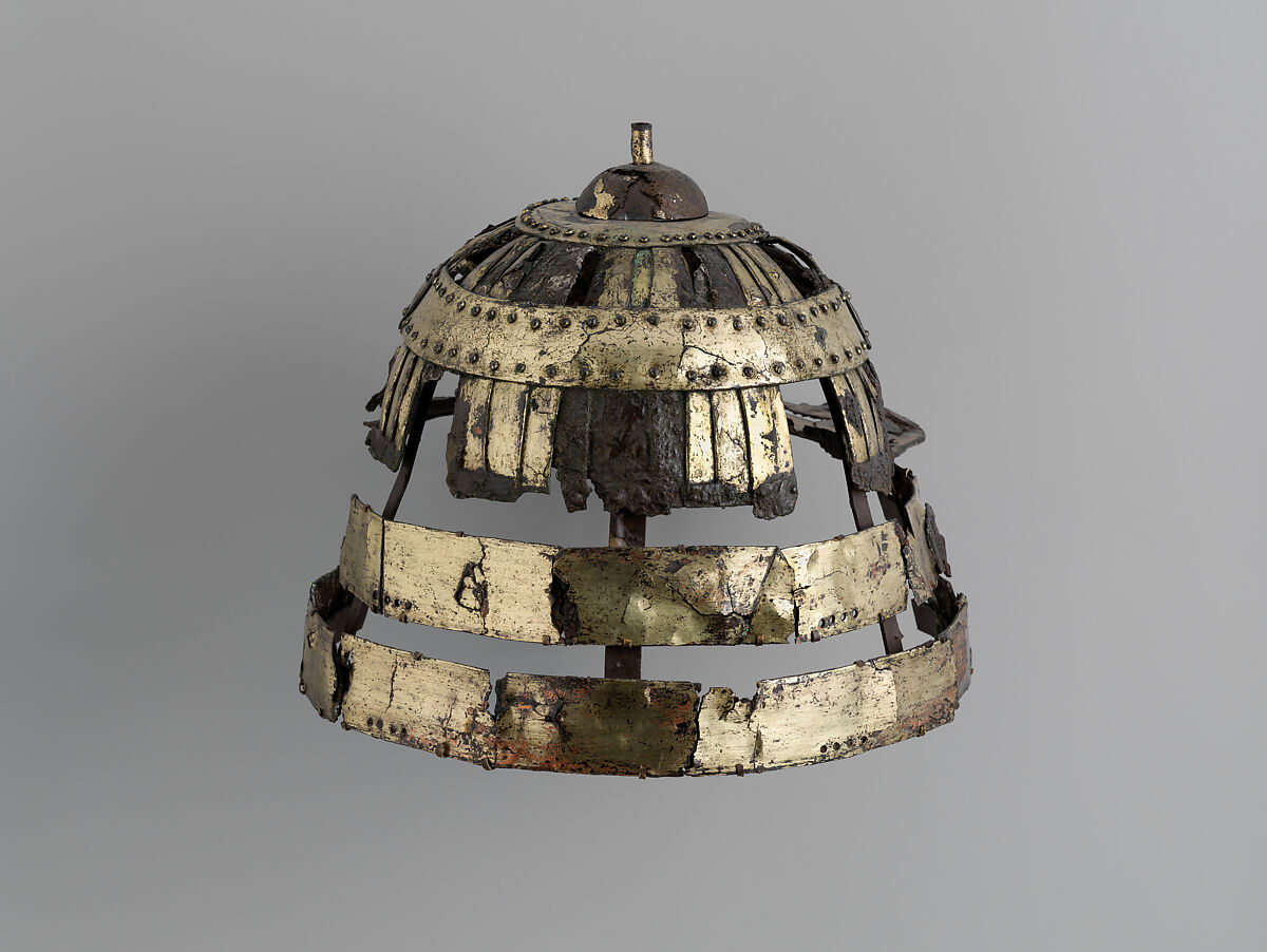 Helmet, Iron, copper, gold, Japanese