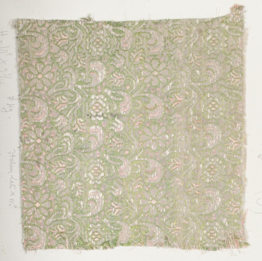 Fragment, Silk, metal thread, Italian 