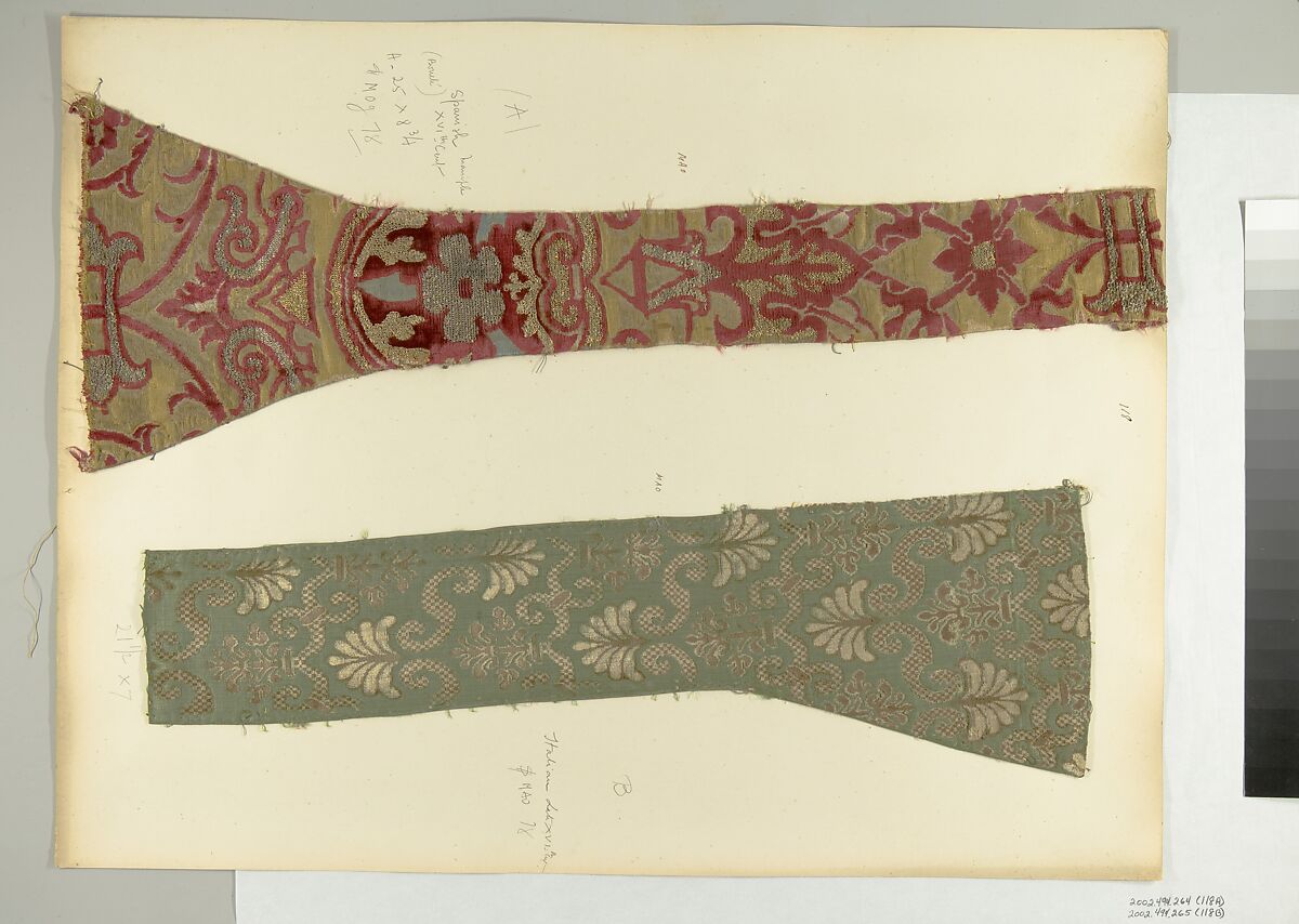 Fragment, Silk, metal thread, Spanish